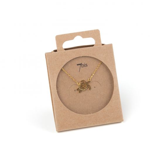 Emballage du collier 7bis tortue dorée