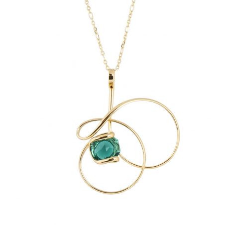 oval Swarovski mint crystal necklace