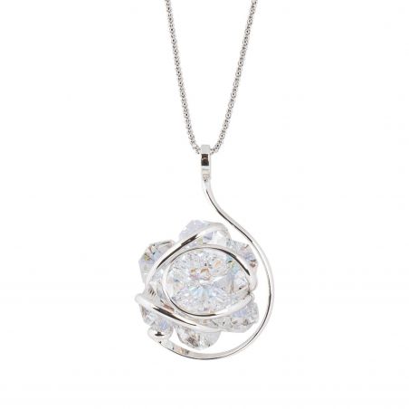 Collier Andrea Marazzini, bijou cristal Swarovski F01 Aurora Boreale