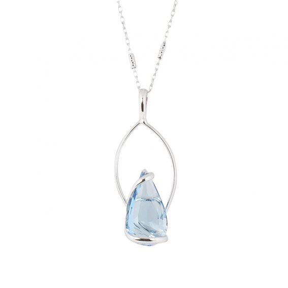 Collier Andrea Marazzini, bijou cristal Swarovski Florence Aquamarine