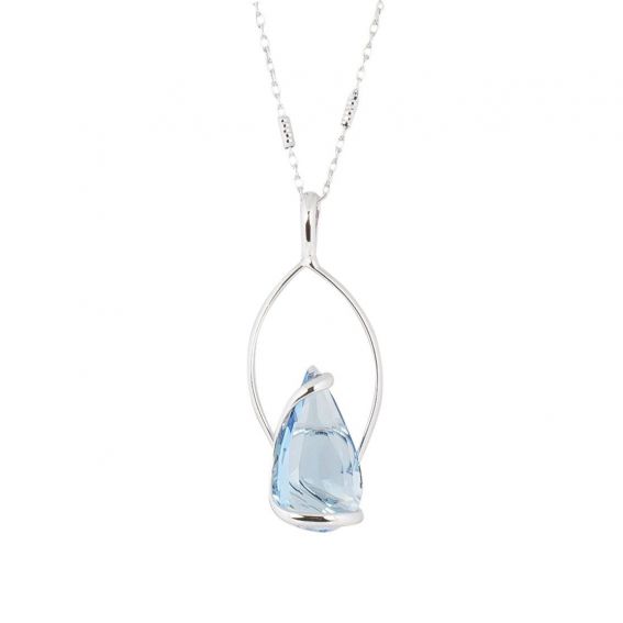 ovale Swarovski munt kristal ketting