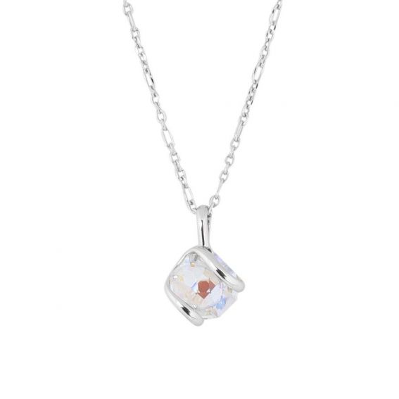 oval Swarovski mint crystal necklace