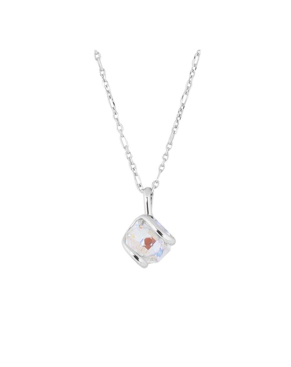 oval Swarovski mint crystal necklace