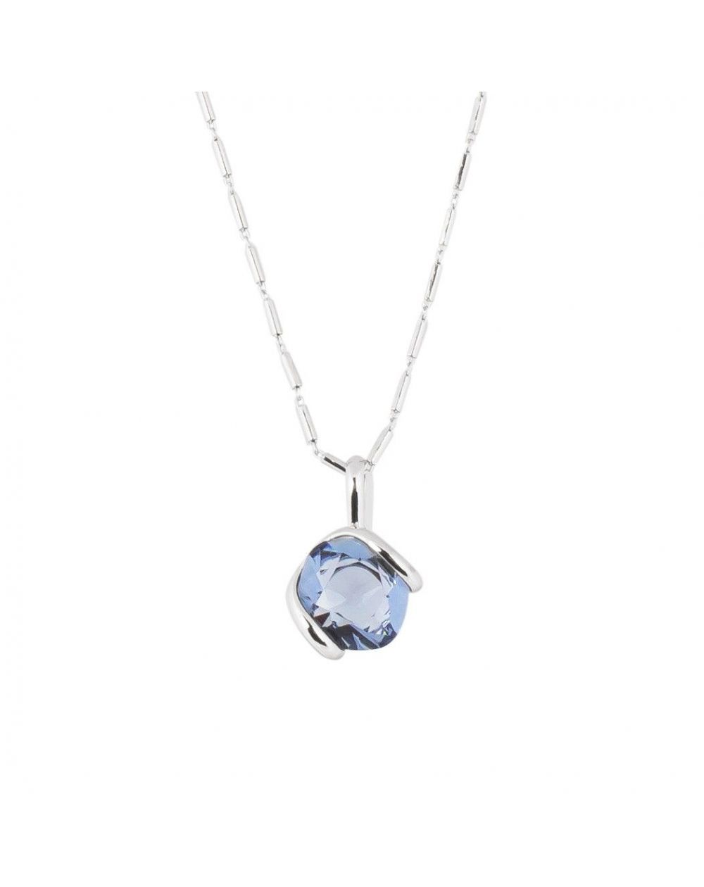 oval Swarovski mint crystal necklace