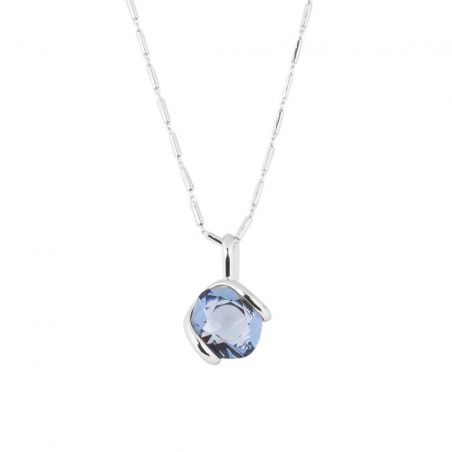 oval Swarovski mint crystal necklace