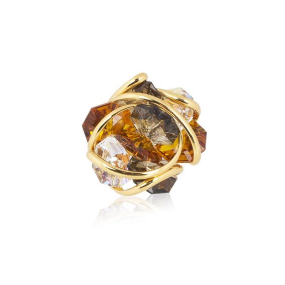 Andrea Marazzini - Bague cristal Swarovski Flower F07 Mix Topaz