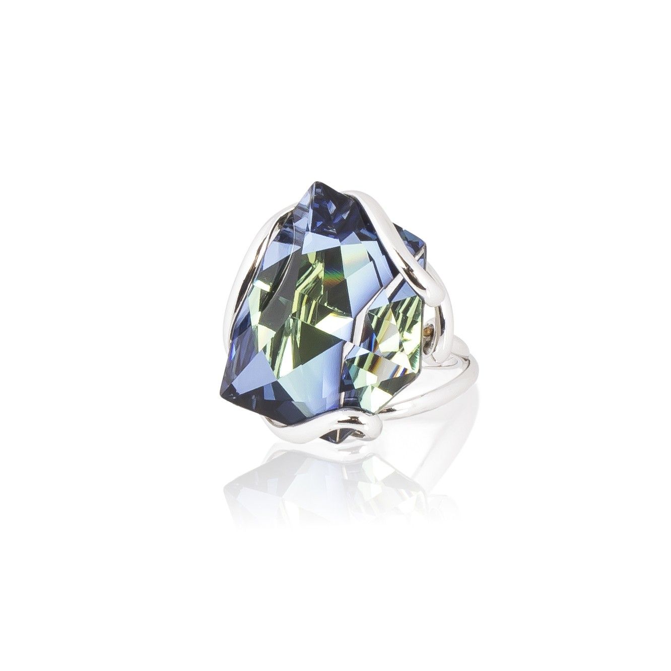 Bridal oversize Swarovski crystal ring | Silvi ring | The Lady Bride