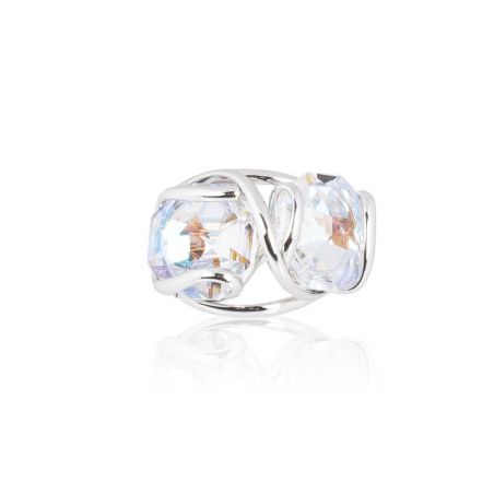 Andrea Marazzini - Bague cristal Swarovski Octagon AB Double cristal