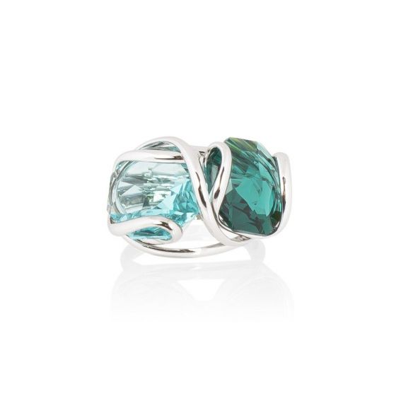 Andrea Marazzini - Bague cristal Swarovski Octagon EM Double cristal