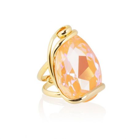 Andrea Marazzini bijoux - Bague cristal Swarovski New Drop Peach Delite