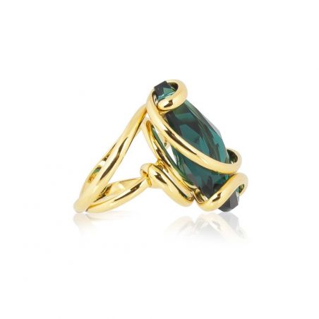 Andrea Marazzini bijoux - Bague cristal Swarovski Drop Emeraude