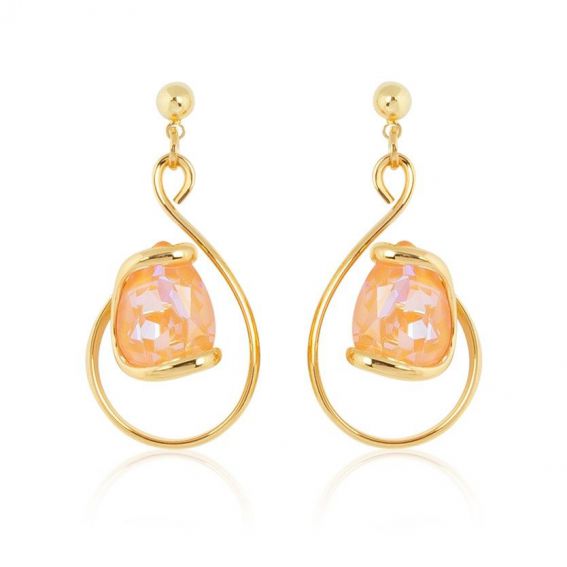 Boucles d'oreilles Cristal Swarovski Octagon Emeraude