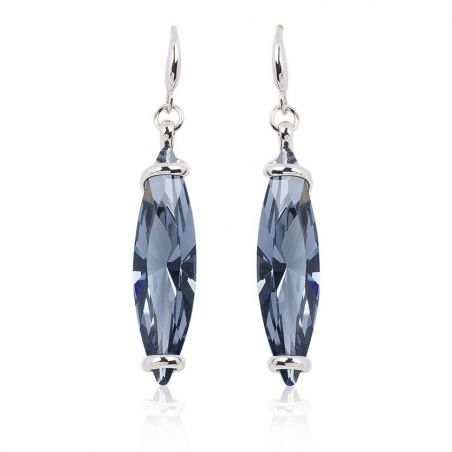 Boucles d'oreilles Andrea Marazzini - Cristal Swarovski Navette Denim Blue