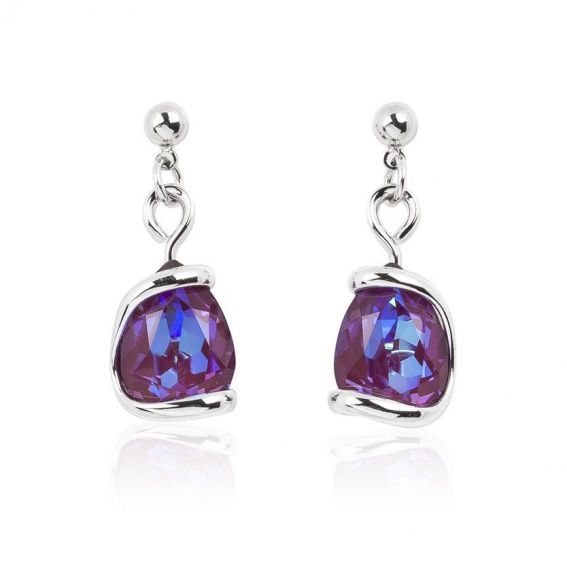 Boucles d'oreilles Andrea Marazzini - Cristal Swarovski New Drop Ametist Delite
