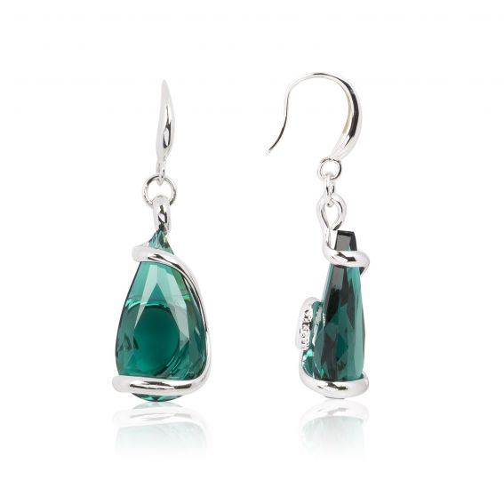 Boucles d'oreilles Andrea Marazzini - Cristal Swarovski Florence Emeraude