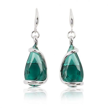 Boucles d'oreilles Andrea Marazzini - Cristal Swarovski Florence Emeraude