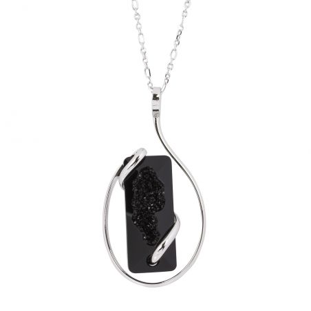 oval Swarovski mint crystal necklace