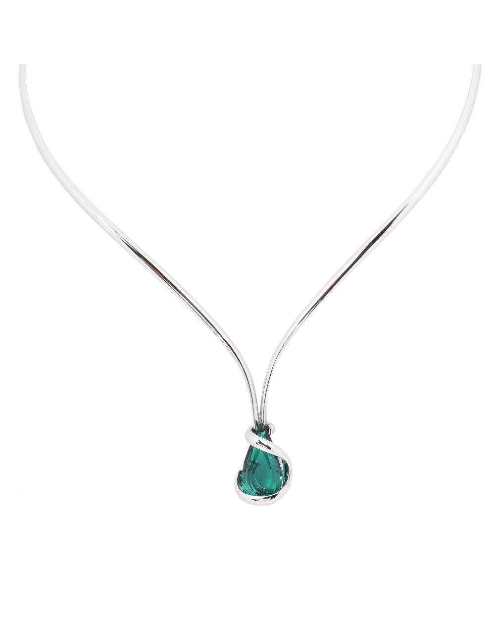 ovale Swarovski munt kristal ketting