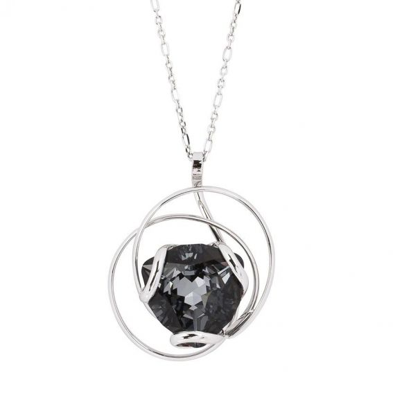 oval Swarovski mint crystal necklace