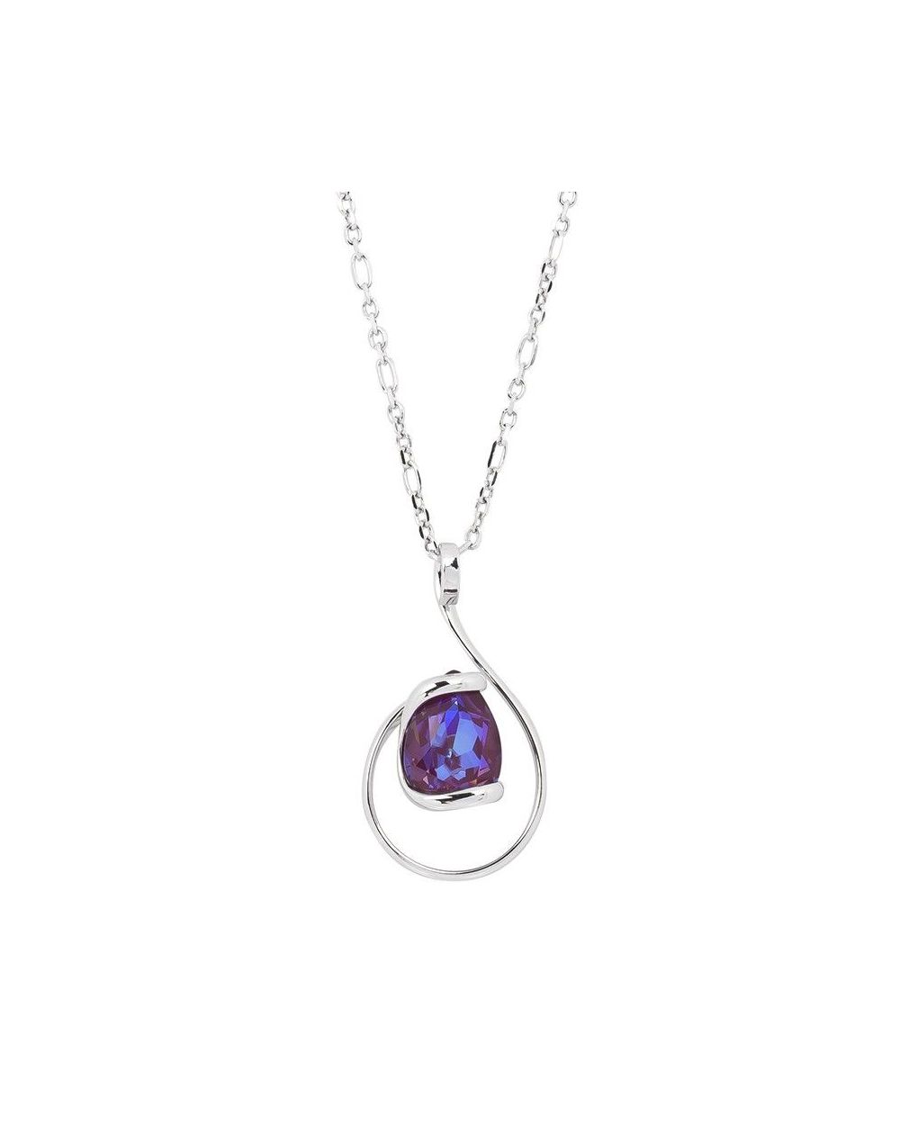 oval Swarovski mint crystal necklace