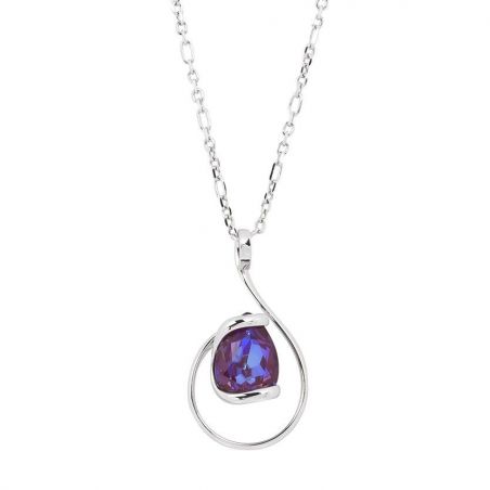 oval Swarovski mint crystal necklace