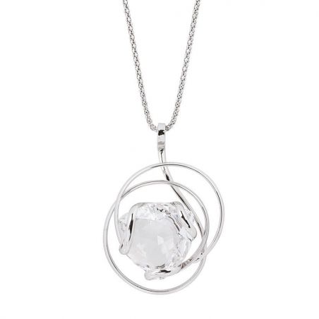 oval Swarovski mint crystal necklace