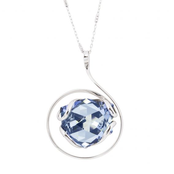 ovale Swarovski munt kristal ketting