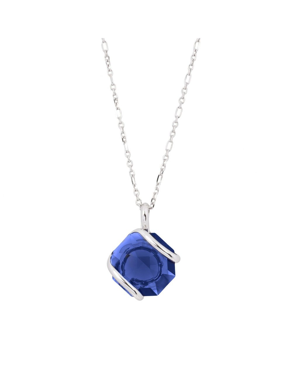 mini Swarovski crystal necklace dark blue