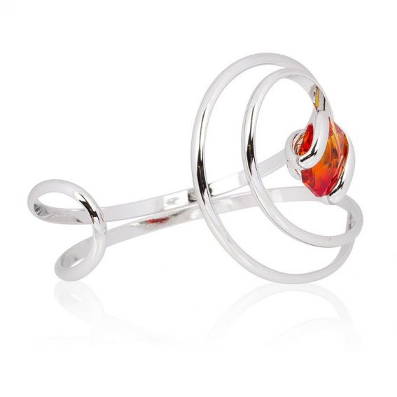 Andrea Marazzini bijoux - Bracelet cristal Swarovski Octagon  Fire Opal Wave