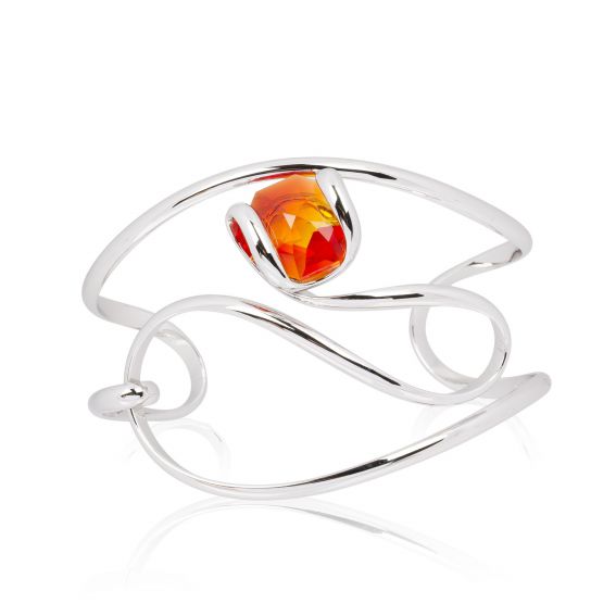 Andrea Marazzini bijoux - Bracelet cristal Swarovski Octagon Fire Opal BR3