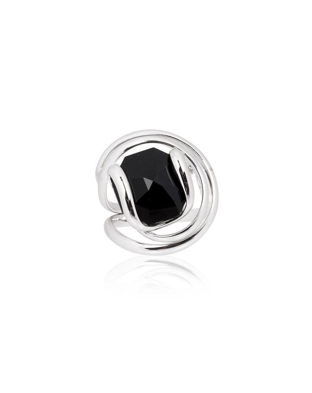 Andrea Marazzini bijoux - Bague cristal Swarovski Octagon Black Wave