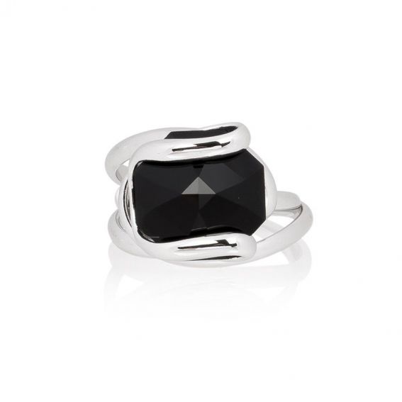 Andrea Marazzini bijoux - Bague cristal Swarovski Octagon Black DW
