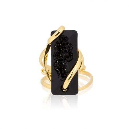 Andrea Marazzini bijoux - Bague cristal Swarovski Mini Moondust Black