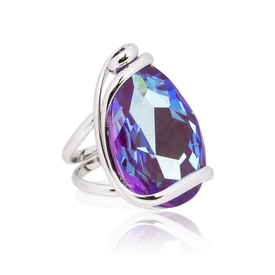 Andrea Marazzini bijoux - Bague cristal Swarovski New Drop Ametist Delite