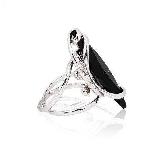 Andrea Marazzini bijoux - Bague cristal Swarovski Navette Black