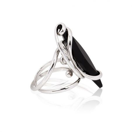 Andrea Marazzini bijoux - Bague cristal Swarovski Navette Black