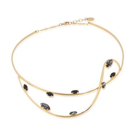 oval Swarovski mint crystal necklace