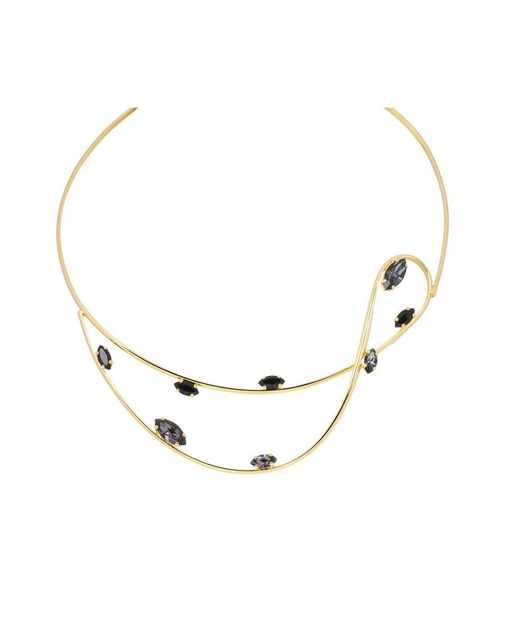 ovale Swarovski munt kristal ketting