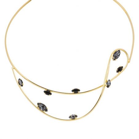 Collier Andrea Marazzini, pierre Swarovski Navette L.A. JET/SI