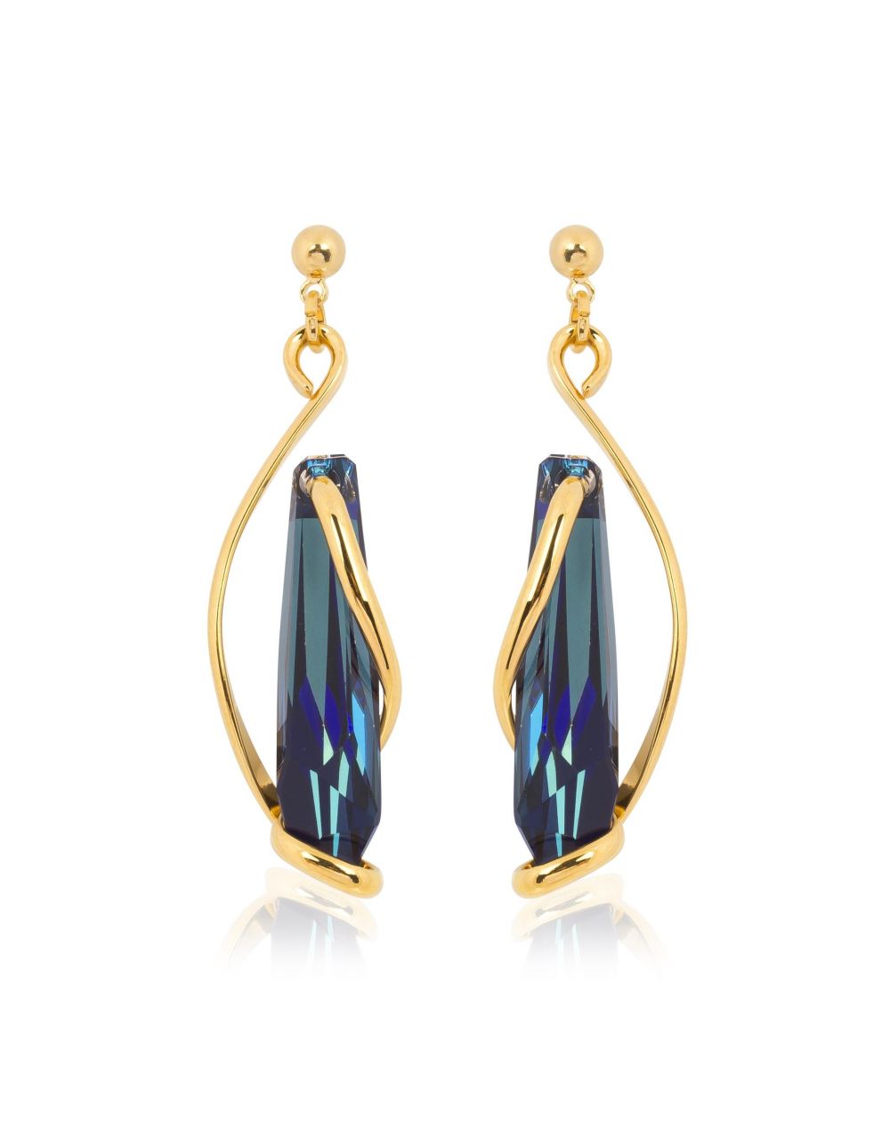 Boucles d'oreilles Andrea Marazzini - Cristal Swarovski Stalattite Bermuda Blue