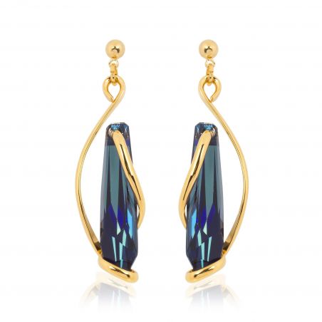 Boucles d'oreilles Andrea Marazzini - Cristal Swarovski Stalattite Bermuda Blue
