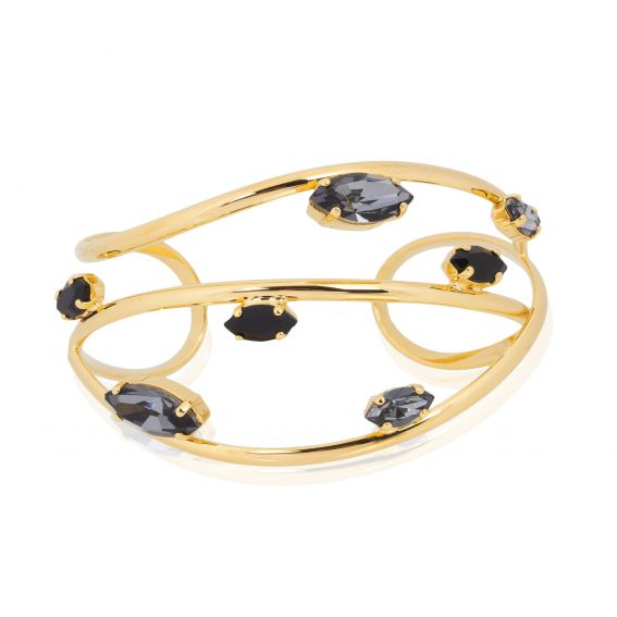 Andrea Marazzini bijoux - Bracelet cristal Swarovski Navette JET/SI