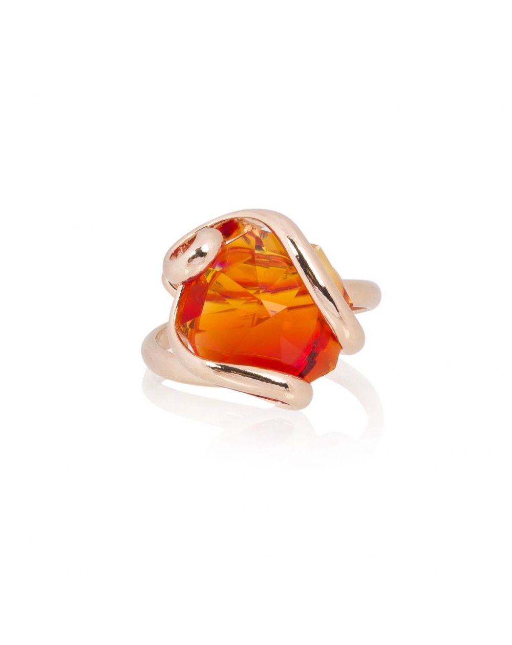 Andrea Marazzini bijoux - Bague cristal Swarovski Octagon Fire Opal