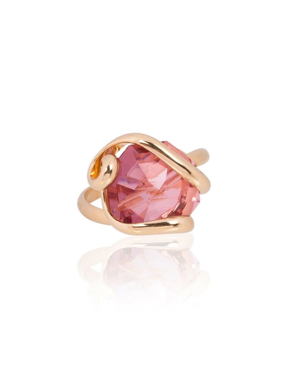 Andrea Marazzini bijoux - Bague cristal Swarovski Octagon Pink Antique