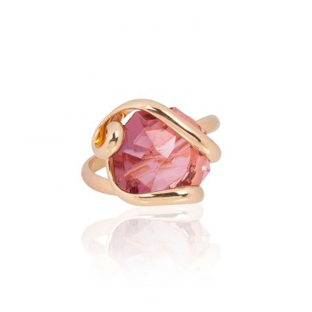 Andrea Marazzini bijoux - Bague cristal Swarovski Octagon Pink Antique