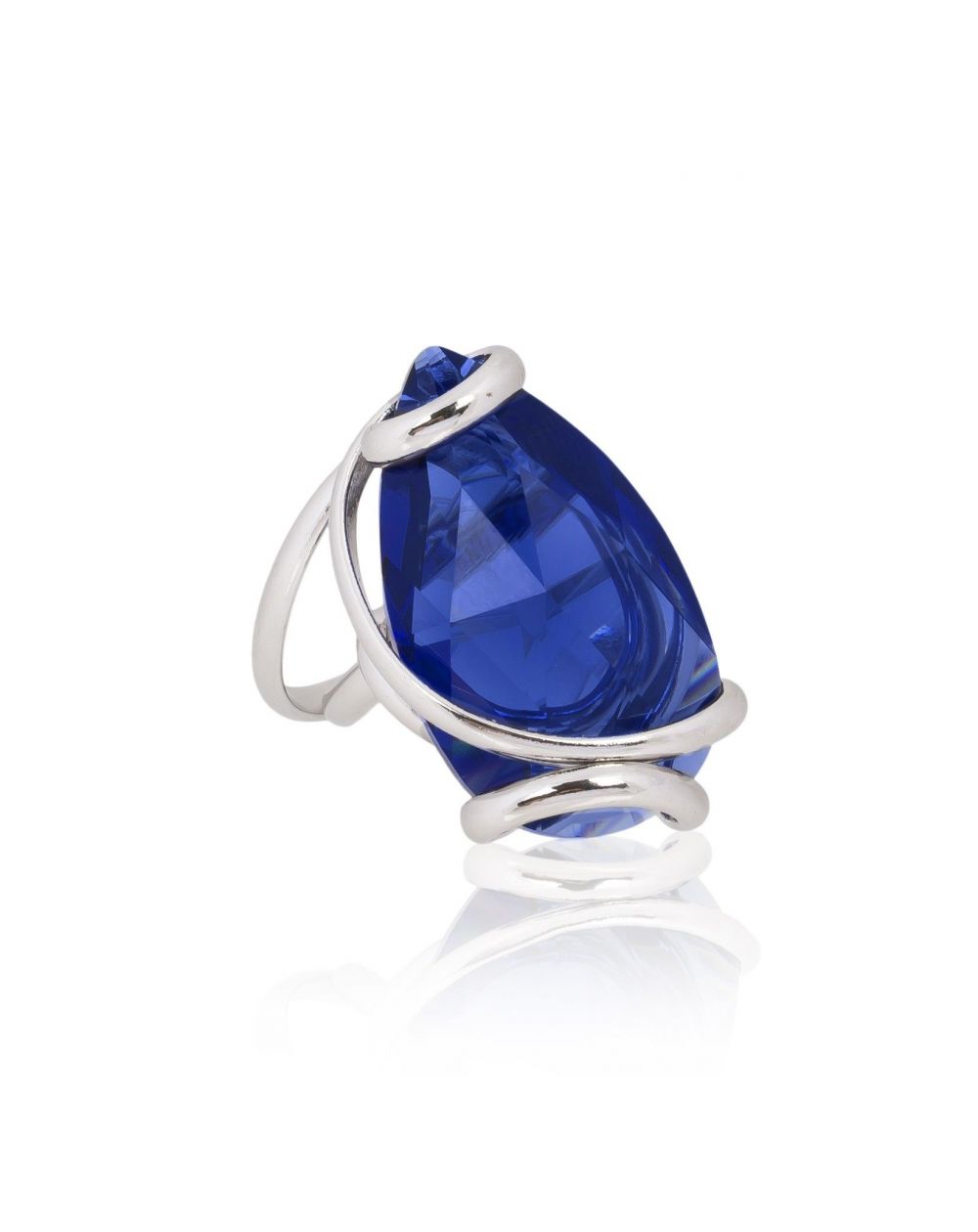 Andrea Marazzini bijoux - Bague cristal Swarovski Drop Dark Blue