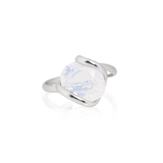 Andrea Marazzini bijoux - Bague cristal Swarovski Mini Octagon White Opal