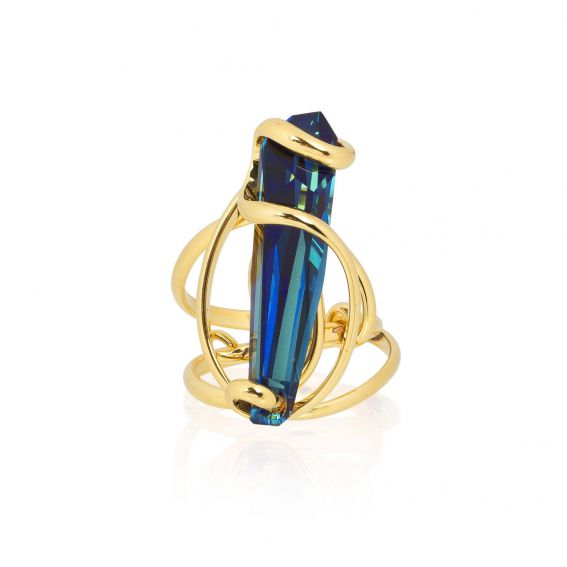 Andrea Marazzini bijoux - Bague cristal Swarovski Stalattite Bermuda Blue