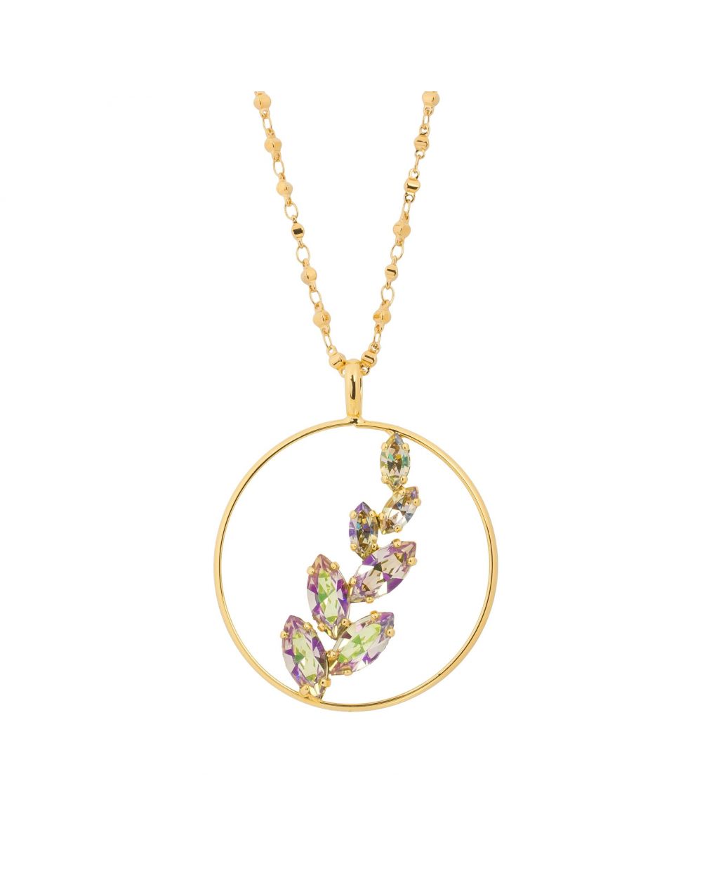 ovale Swarovski munt kristal ketting