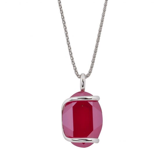 Collier Andrea Marazzini, pierre Swarovski Big ovale royal red